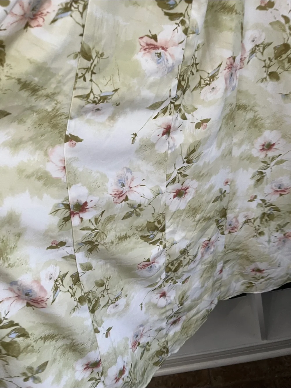Abercrombie & Fitch Floral Maxi Slip Dress in Sage Green and Pink L